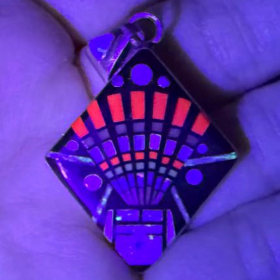 Sheryl Martinez Sterling Silver 925 Galaxy Micro Inlay Kachina Pendant 2.00in